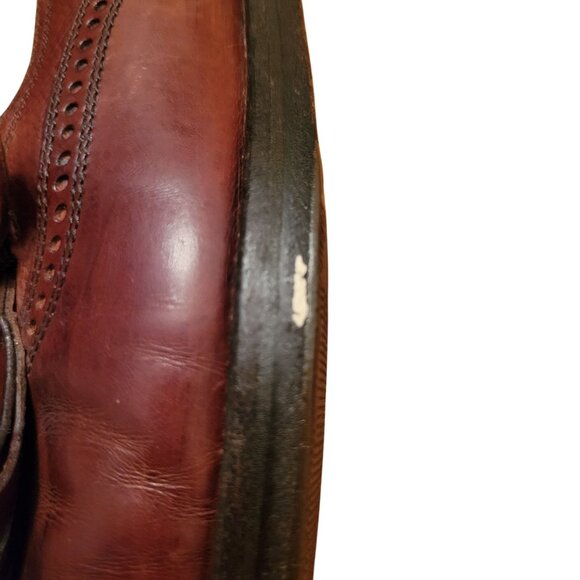 Cole Haan Bragano Brown Italian Leather Loafers Kiltie Fringe Buckle 10D Vibram - Picture 8 of 11